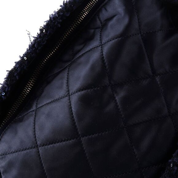 Chanel Astronaut Essentials Backpack Quilted Nylon with Tweed Medium Blue - Picture 6 of 7